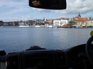 View from the cab in the morning - we woke up to this as we did not shut the front blinds