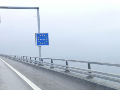 Crossing into Sweden in the middle of the Sea