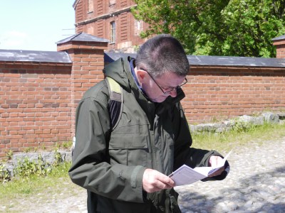 James in the map reading chair.
