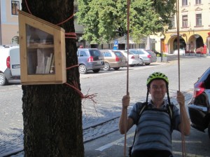 So we had a go on a swing instead ..