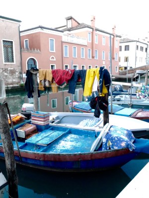 Fishing is the main industry here; one Italy's major fish trading hubs ... but still local fishermen ... work clothes drying
