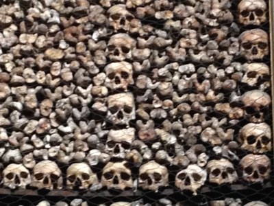 Skulls look like childrens, but people so much smaller then. Other bone decorated chapels exist .. should we seek them out?