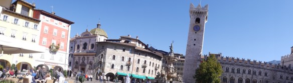 The main Piazza and out lunch view