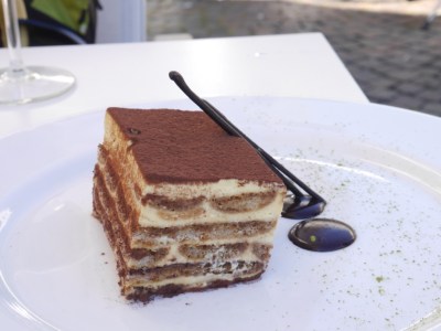 It was the lightest Tiramasu ever and J raised a glass to Sylvie!