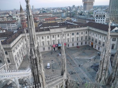 looking down to what was the royal palace and now houses the Duomo Mueum 121159 60 
