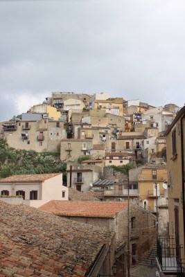 Buildings clinging to the hill side