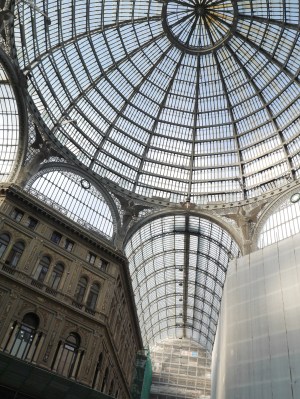 After Unification a gallery very similar to the Vittorio Emmanuelle gallery we saw recently in Milan was built to attempt to reconcile the disputing factions in the South.  nothing like the buzz or crowds of Milan